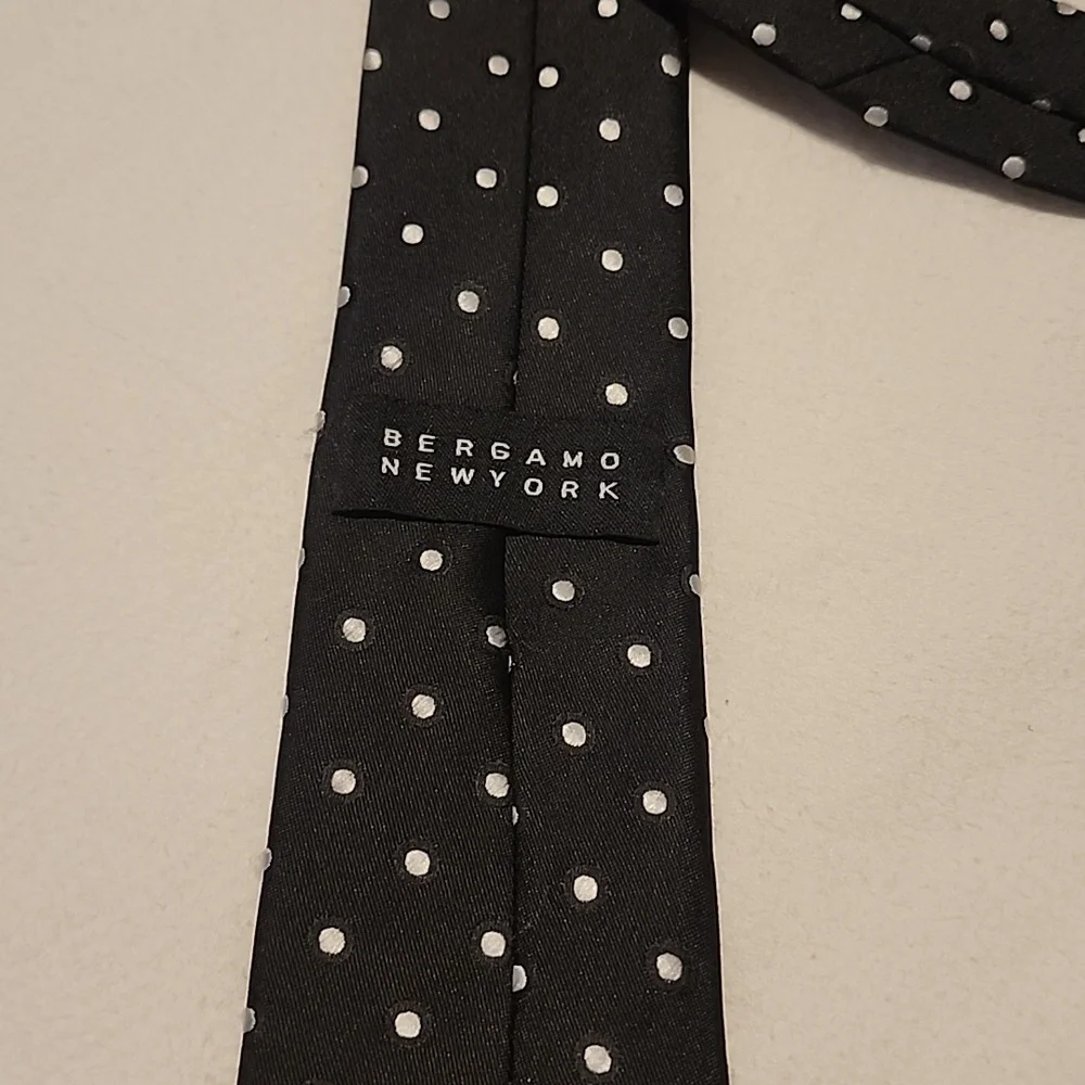 Bergamo Black/White Polka Dot Tie